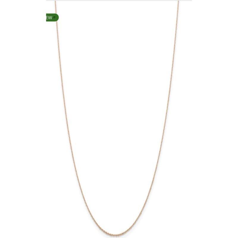 14k Rose Gold 0.5mm Baby Rope Chain - Seattle Gold Grillz