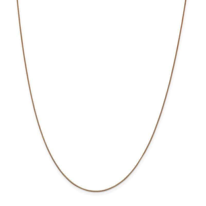 14k Rose Gold 0.7mm Box Link Chain - Seattle Gold Grillz
