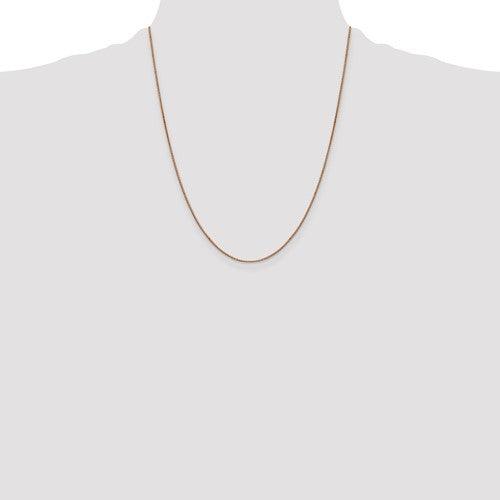 14k Rose Gold 0.9mm Box Link Chain - Seattle Gold Grillz