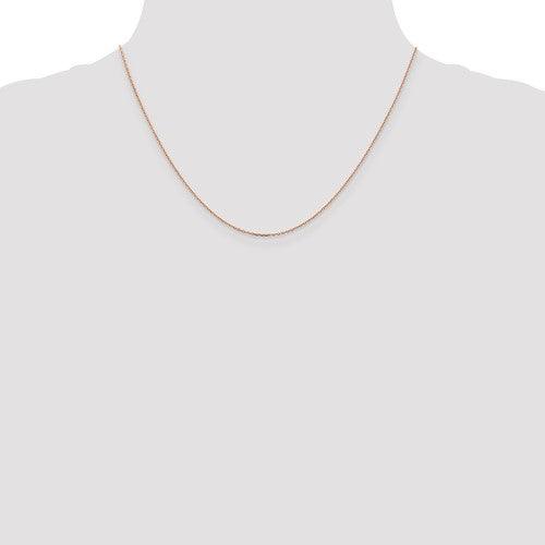 14k Rose Gold 1.0mm Cable Chain - Seattle Gold Grillz
