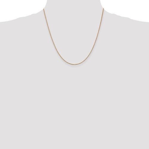 14k Rose Gold 1.10mm Box Link Chain - Seattle Gold Grillz