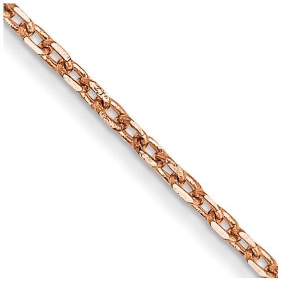 14k Rose Gold 1.4mm Diamond Cut Cable Chain - Seattle Gold Grillz