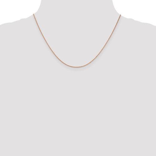 14k Rose Gold 1.4mm Diamond Cut Cable Chain - Seattle Gold Grillz