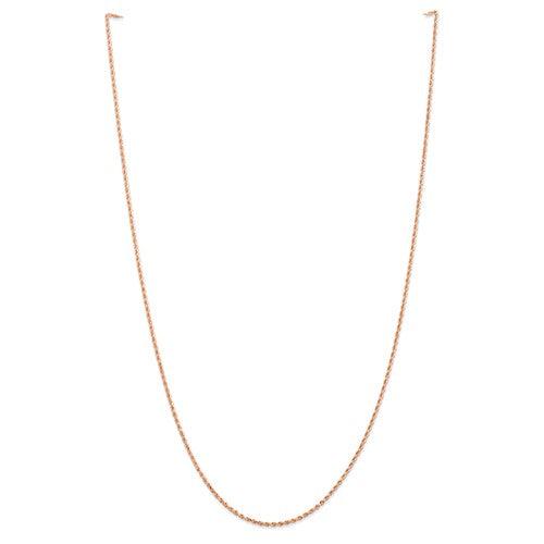 14k Rose Gold 1.5mm Diamond Cut Rope Chain - Seattle Gold Grillz