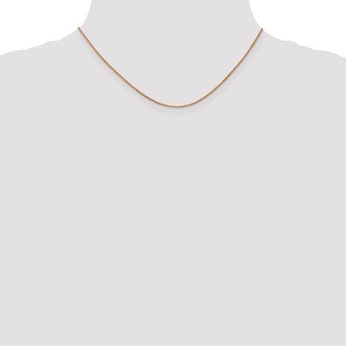 14k Rose Gold 1mm Box Link Chain - Seattle Gold Grillz