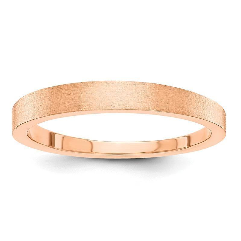 14k Rose-Gold 3mm Satin Tapered Band - Seattle Gold Grillz