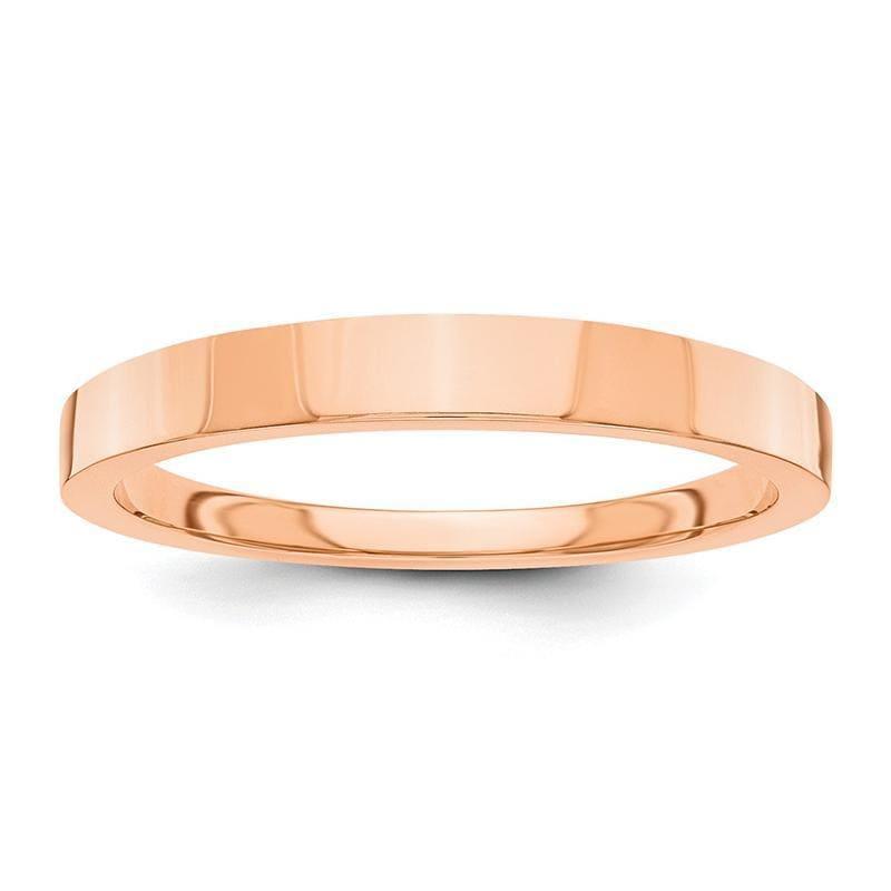 14k Rose-Gold 3mm Tapered Polished Band - Seattle Gold Grillz