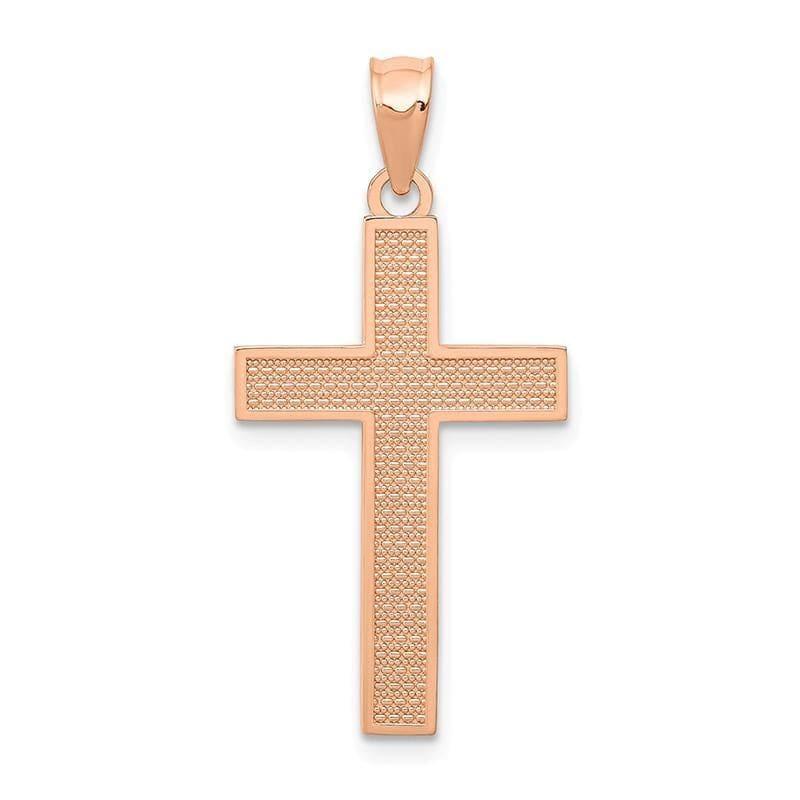 14K Rose Gold Cross Pendant - Seattle Gold Grillz