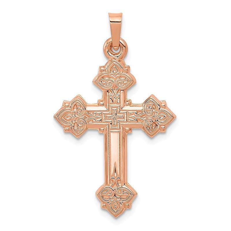 14k Rose Gold Cross Pendant - Seattle Gold Grillz