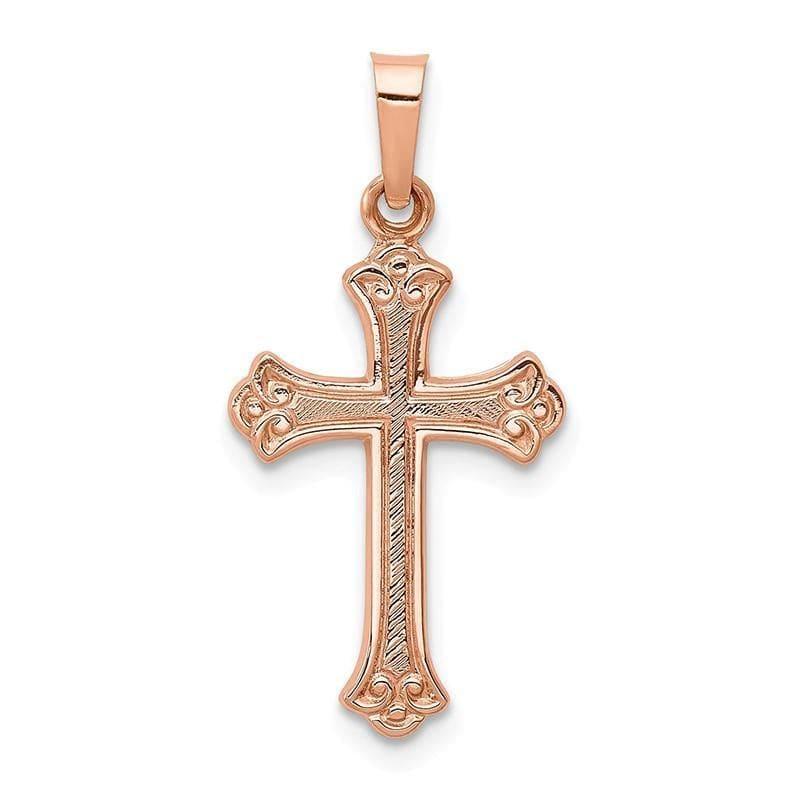14k Rose Gold Cross Pendant - Seattle Gold Grillz