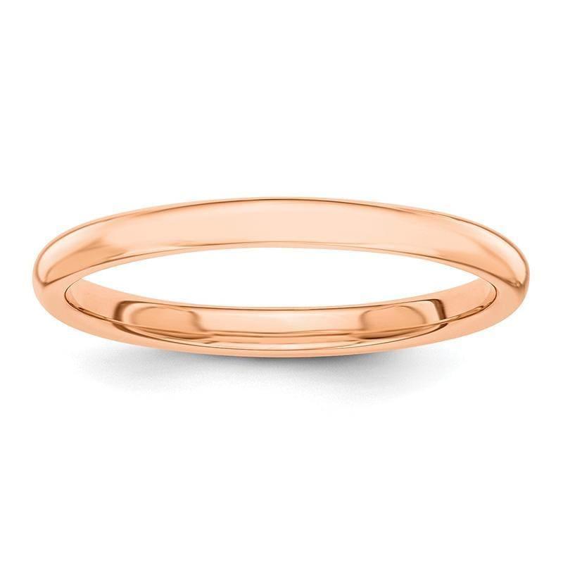 14k Rose Gold Polished 2mm Band - Seattle Gold Grillz