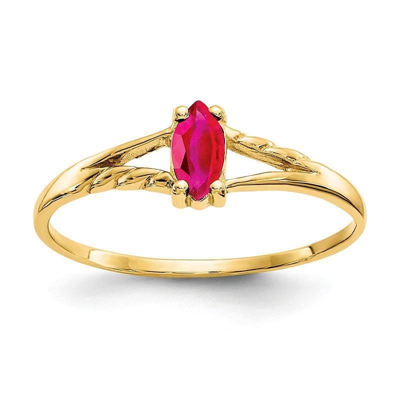 14k Ruby Birthstone Ring - Seattle Gold Grillz