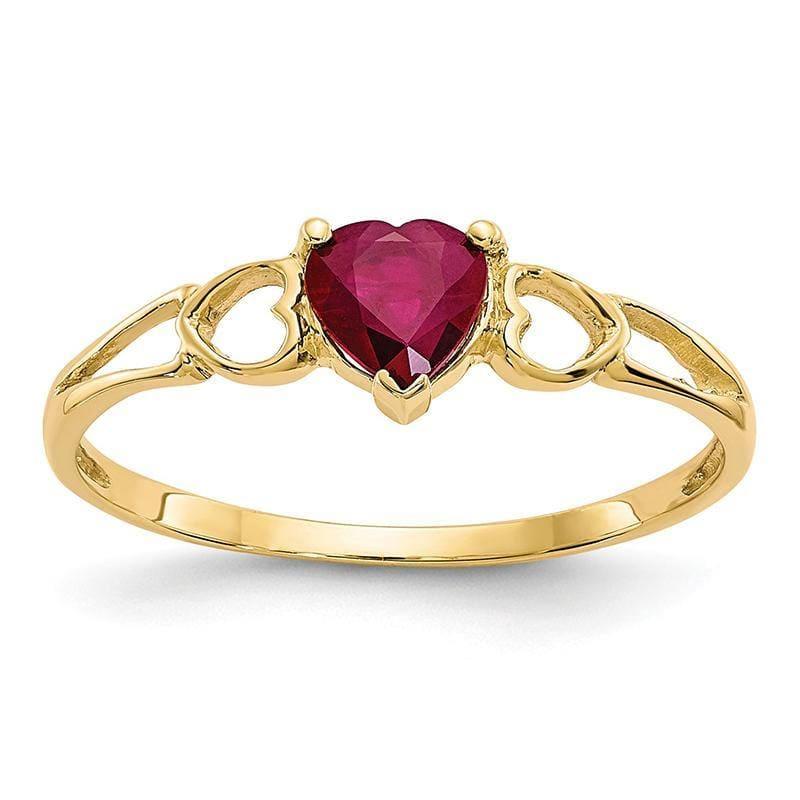 14k Ruby Birthstone Ring - Seattle Gold Grillz