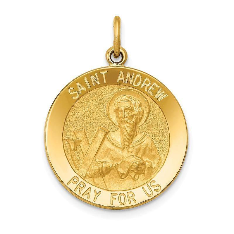 14k Saint Andrew Medal Pendant - Seattle Gold Grillz