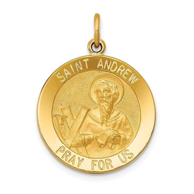 14k Saint Andrew Medal Pendant - Seattle Gold Grillz