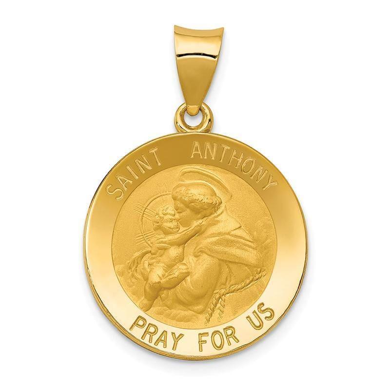 14k Saint Anthony Medal Pendant. Weight: 1.3, Length: 27, Width: 19 - Seattle Gold Grillz
