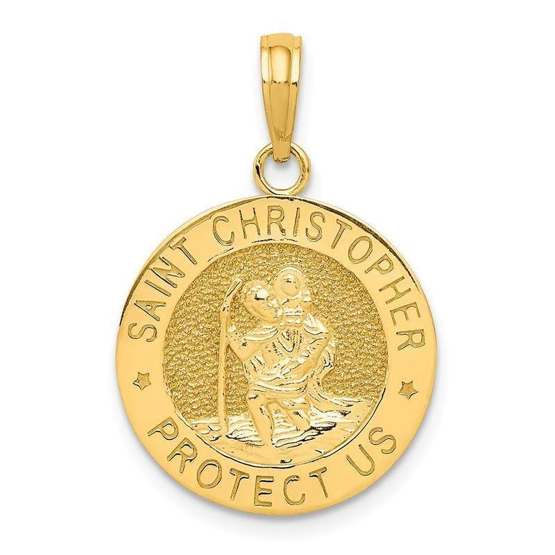 14k Saint Christopher Medal Pendant - Seattle Gold Grillz