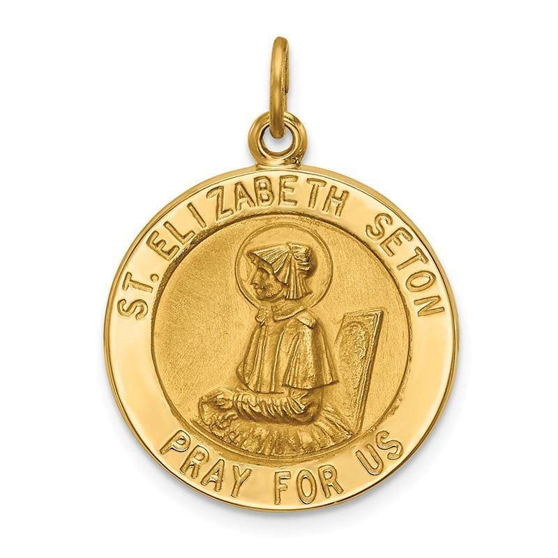 14k Saint Elizabeth Seton Medal Pendant - Seattle Gold Grillz