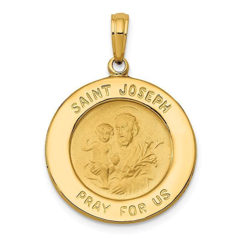 14k Saint Joseph Medal Pendant. Weight: 2.61, Length: 29, Width: 19 - Seattle Gold Grillz