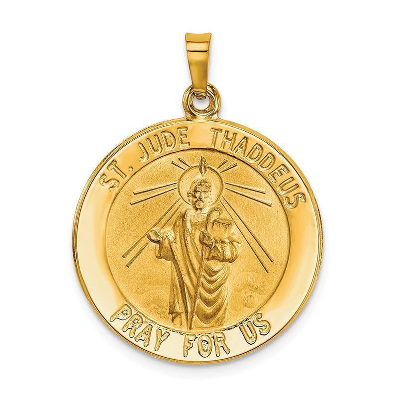 14k Saint Jude Medal Pendant - Seattle Gold Grillz
