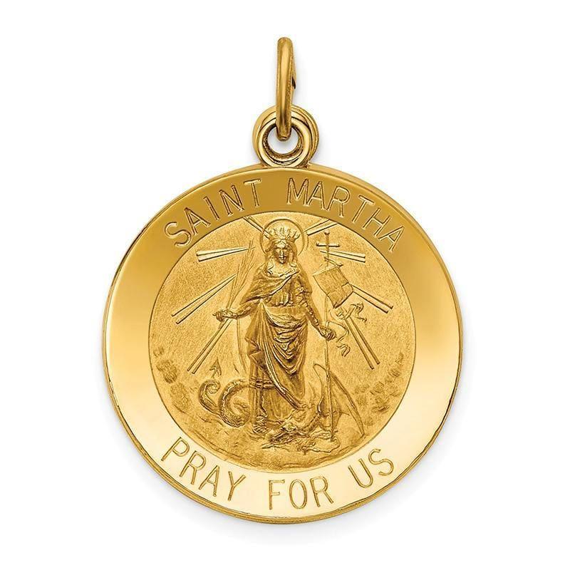 14k Saint Martha Medal Pendant - Seattle Gold Grillz