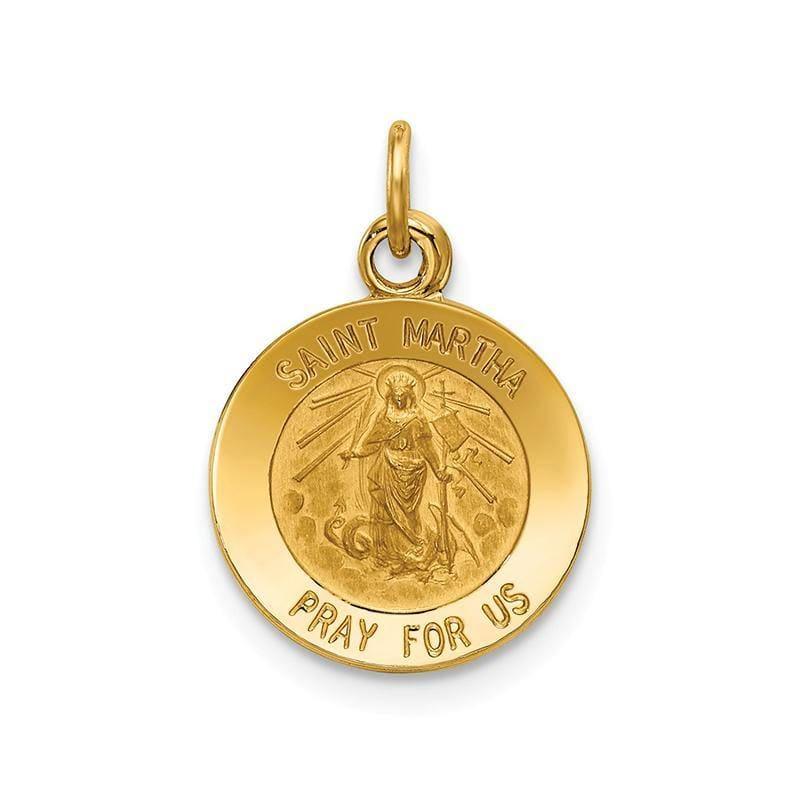 14k Saint Martha Medal Pendant - Seattle Gold Grillz