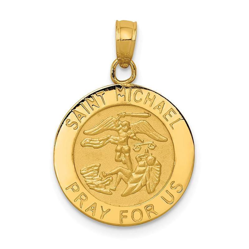 14k Saint Michael Medal Pendant - Seattle Gold Grillz