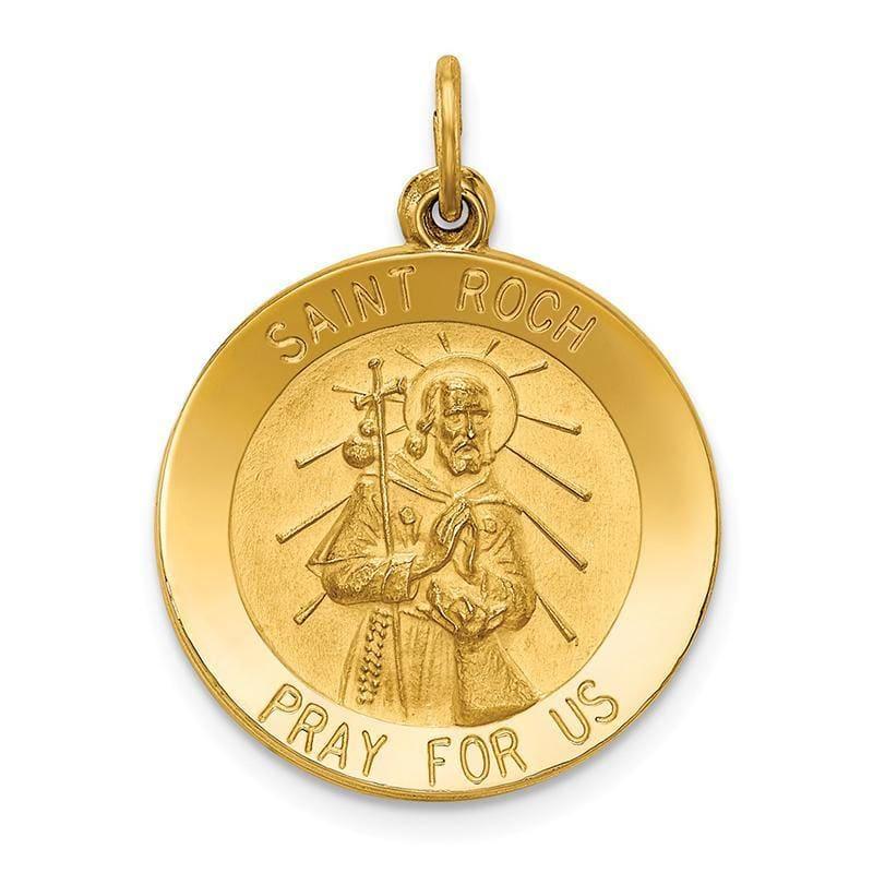 14k Saint Roch Medal Pendant - Seattle Gold Grillz