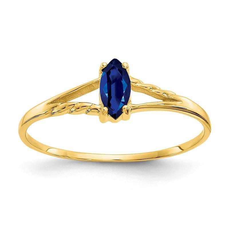 14k Sapphire Birthstone Ring - Seattle Gold Grillz
