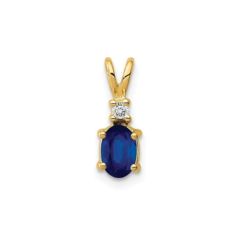 14k Sapphire Diamond pendant - Seattle Gold Grillz