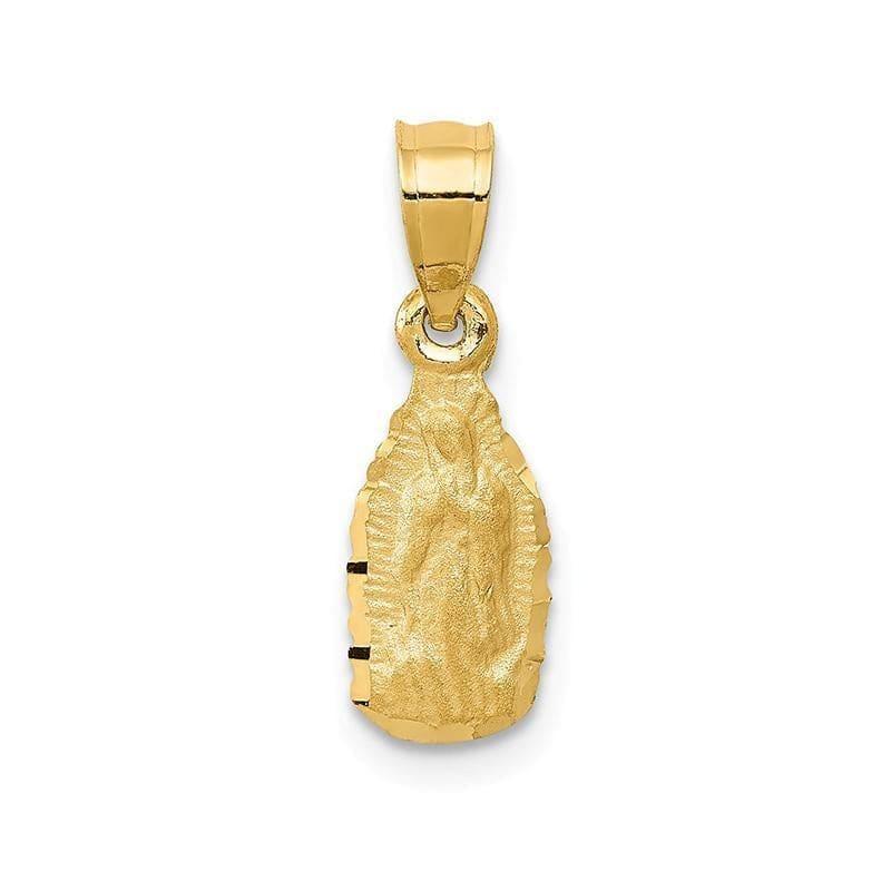 14k Satin & D-C Our Lady of Guadalupe Pendant - Seattle Gold Grillz