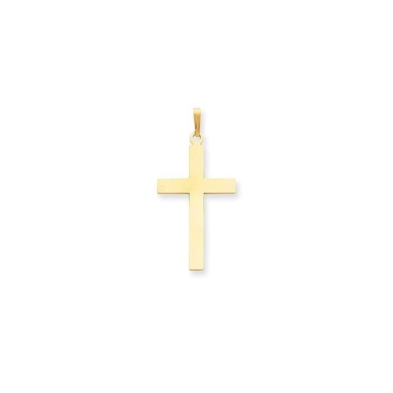 14k Satin Cross Pendant - Seattle Gold Grillz