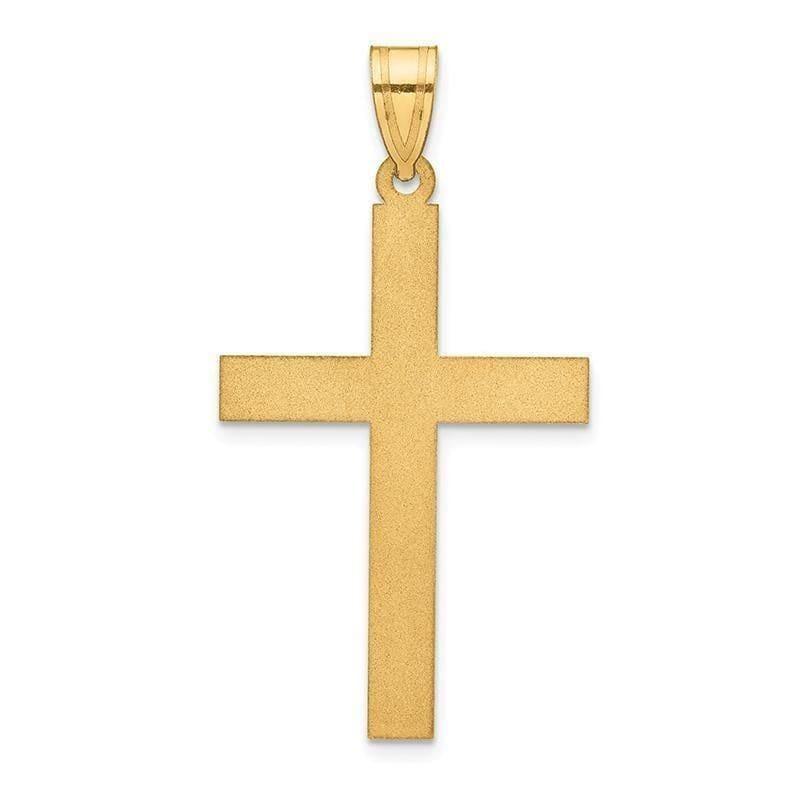 14k Satin Cross Pendant - Seattle Gold Grillz