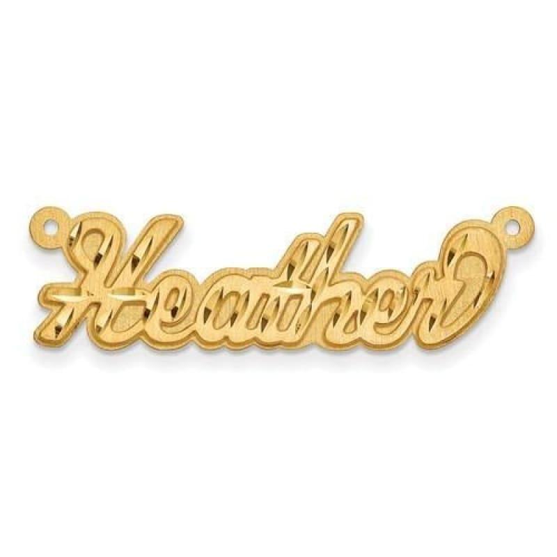 14k Satin Diamond-Cut 3D Name Plate - Seattle Gold Grillz