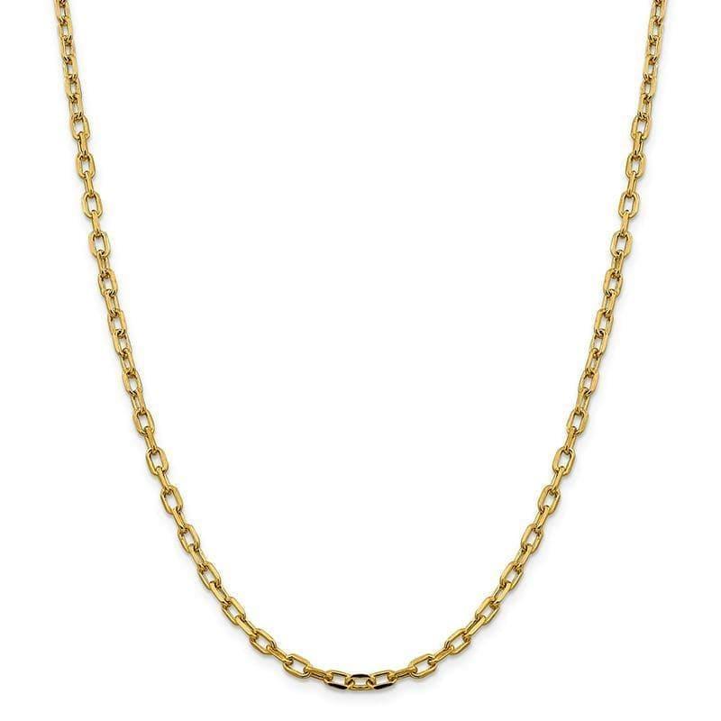 14k Semi-solid D-C 3.7mm Open Link Cable Chain - Seattle Gold Grillz