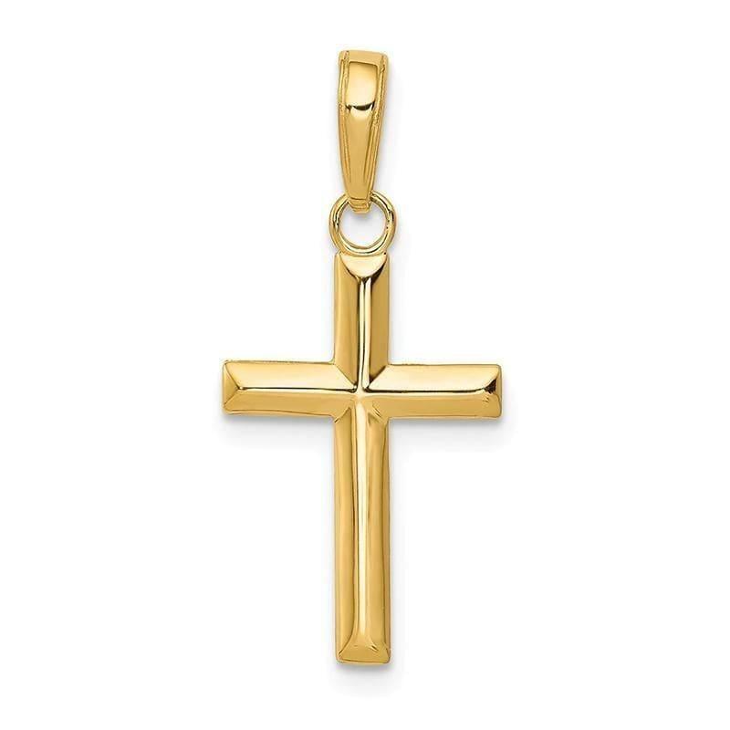 14k Small Cross Pendant. Weight: 0.59, Length: 23, Width: 11 - Seattle Gold Grillz