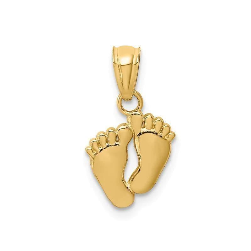 14k Small Feet Pendant - Seattle Gold Grillz