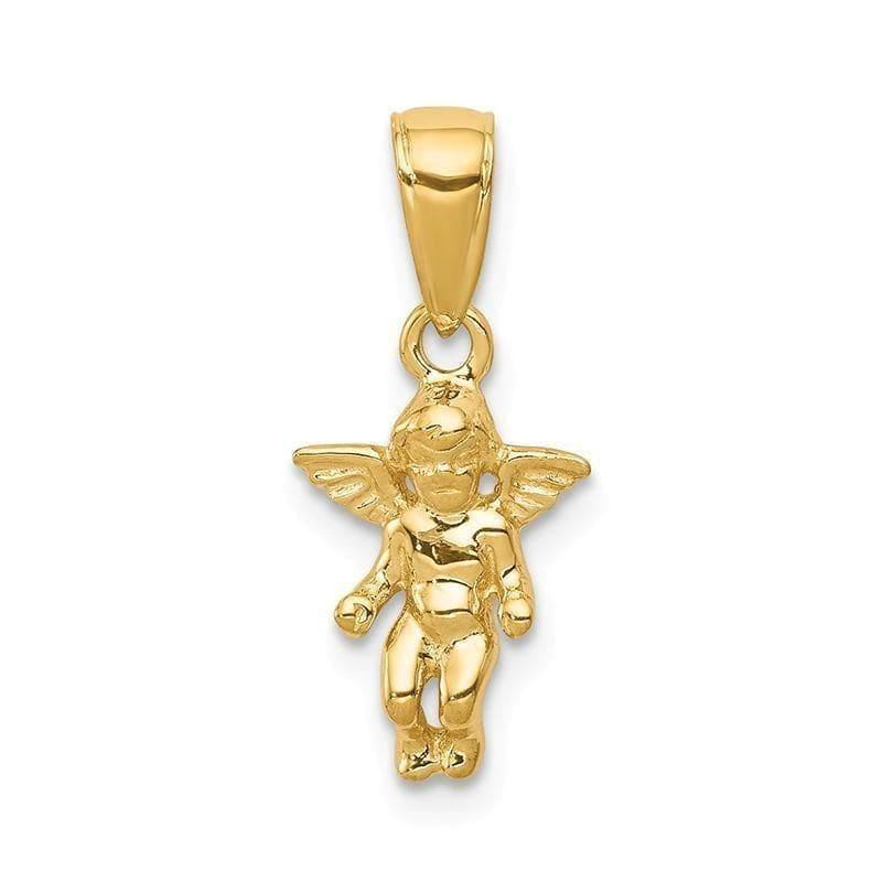 14k Small Guardian Angel Pendant - Seattle Gold Grillz