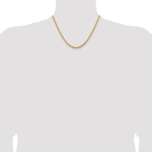 14k Solid 3.5mm Miami Cuban Link Chain - Seattle Gold Grillz