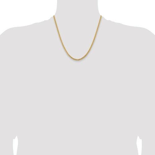 14k Solid 3.5mm Miami Cuban Link Chain - Seattle Gold Grillz