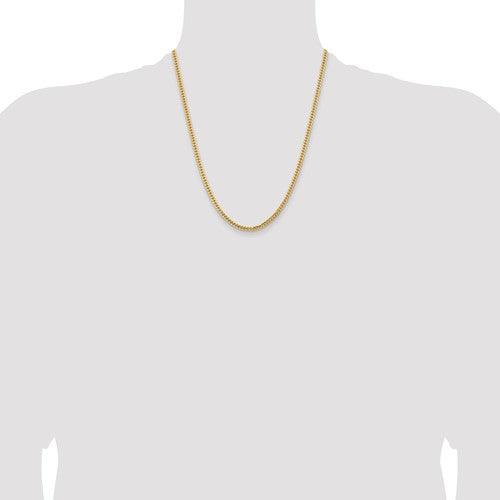 14k Solid 3.5mm Miami Cuban Link Chain - Seattle Gold Grillz