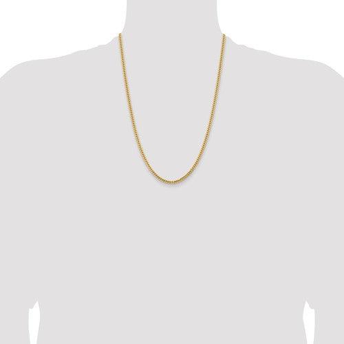 14k Solid 3.5mm Miami Cuban Link Chain - Seattle Gold Grillz