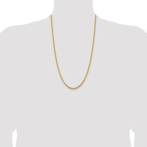 14k Solid 3.5mm Miami Cuban Link Chain - Seattle Gold Grillz