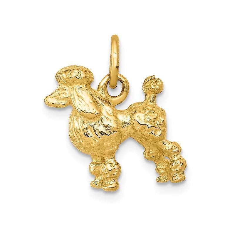 14k Solid 3-Dimensional Poodle Charm - Seattle Gold Grillz