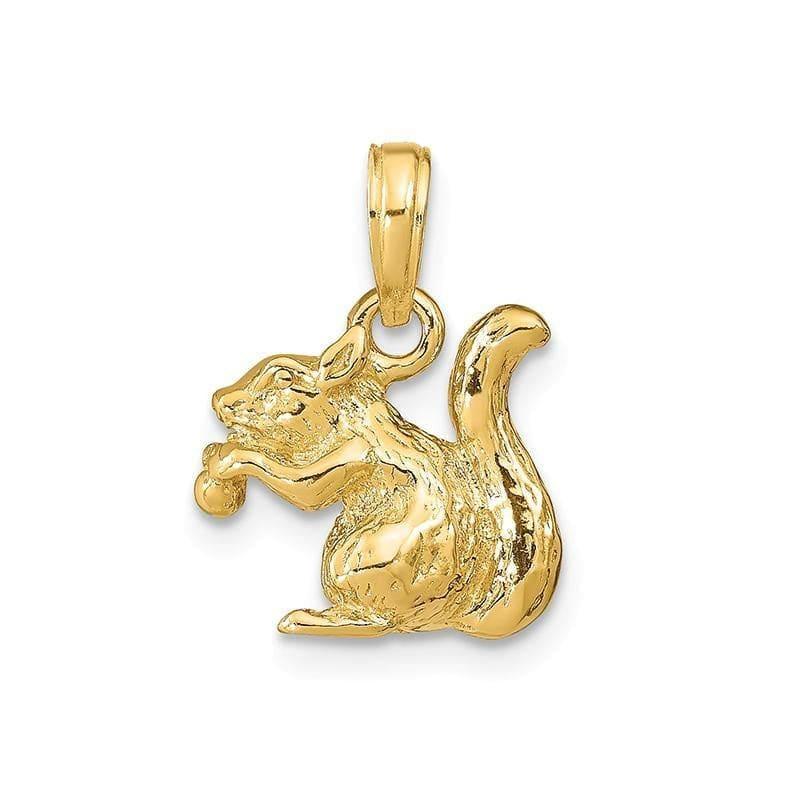 14k Solid 3-Dimensional Squirrel with Nut Charm - Seattle Gold Grillz
