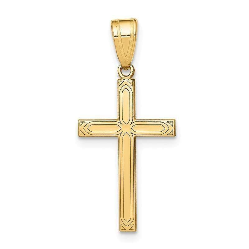 14k Solid Cross Pendant - Seattle Gold Grillz