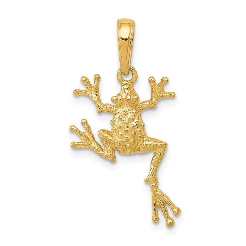 14k Solid Gold Frog Pendant - Seattle Gold Grillz