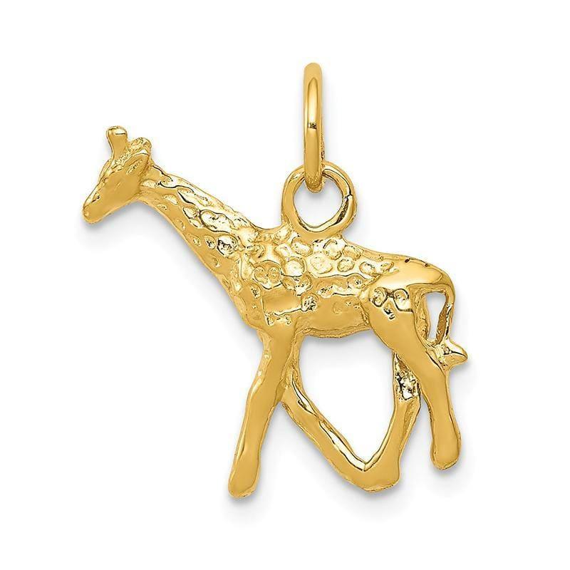 14k Solid Polished 3-Dimensional Giraffe Charm - Seattle Gold Grillz