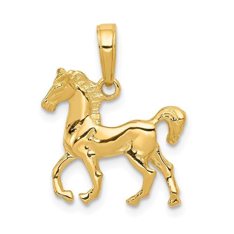 14k Standing Horse Pendant - Seattle Gold Grillz