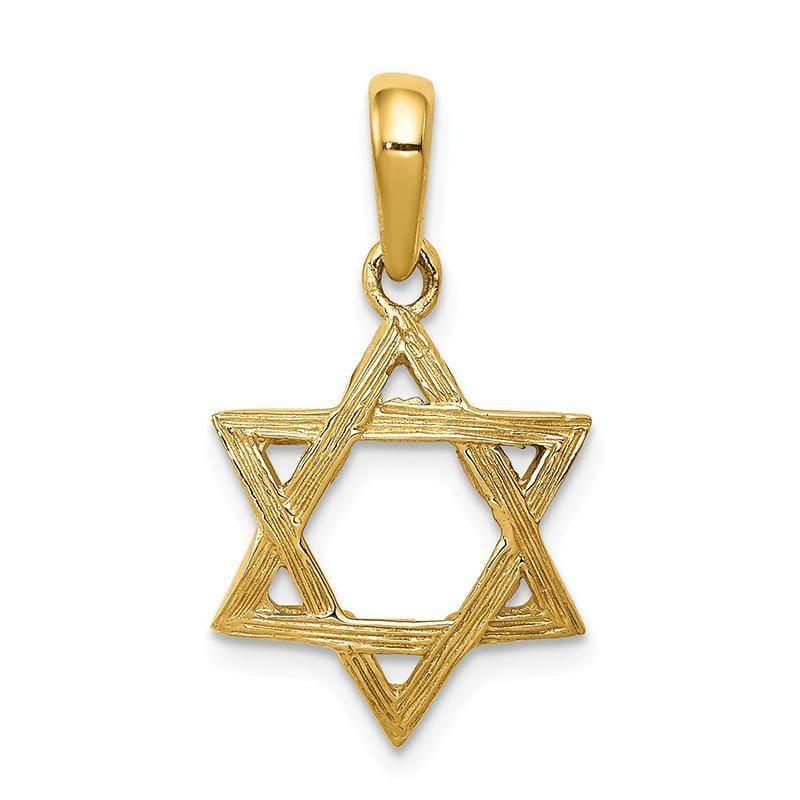 14K Star of David Pendant - Seattle Gold Grillz